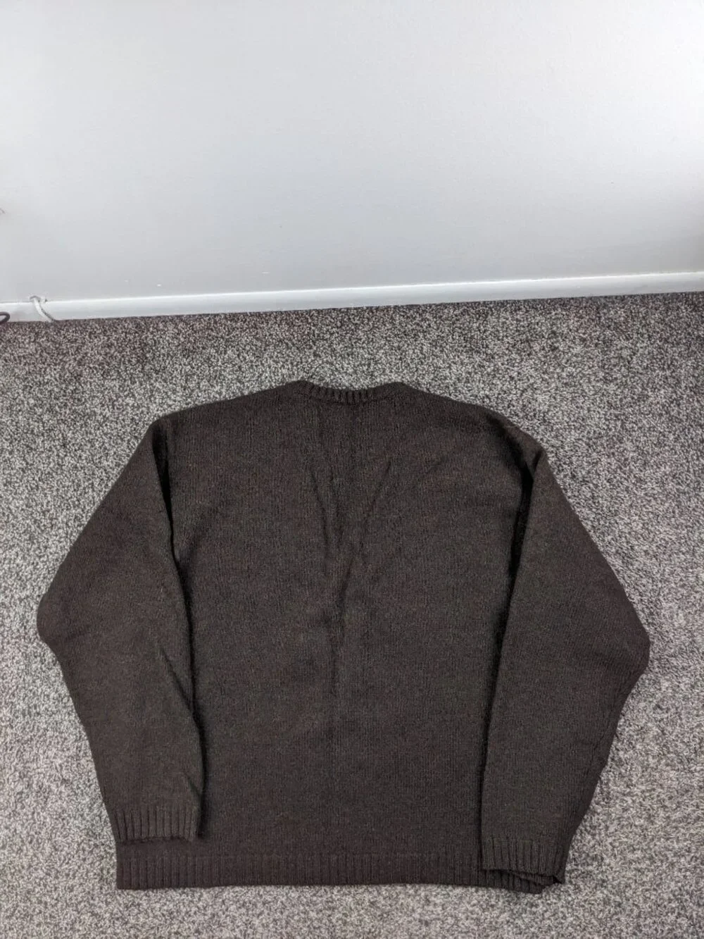 Vintage J Crew Sweater Shetland Wool Crewneck Pullover Brown Mens XL